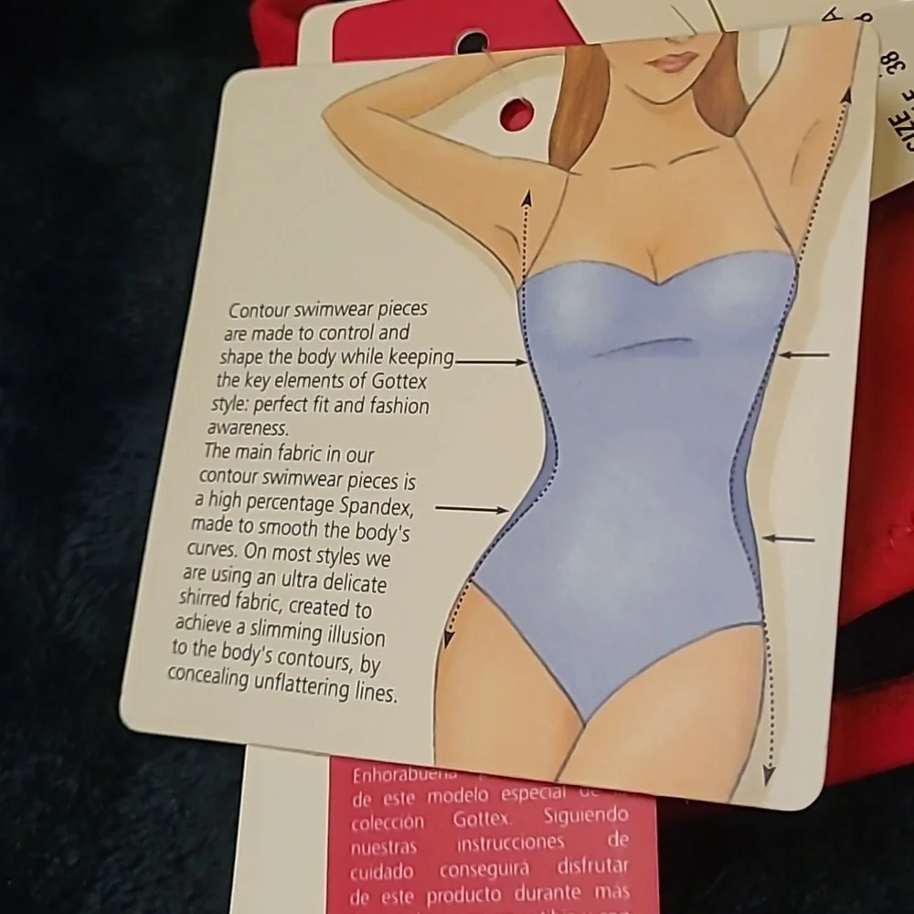 WAS  $48  GOTTEX Azalea Halter Swim top with padding - Picture 4 of 12